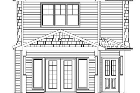 Exterior - Rear Elevation for Traditional House Plan #126-157 - 3 bed, 2.5 bath