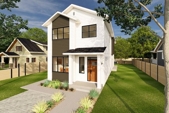 Exterior - Other Elevation for Contemporary House Plan #126-273 - 3 bed, 1.5 bath