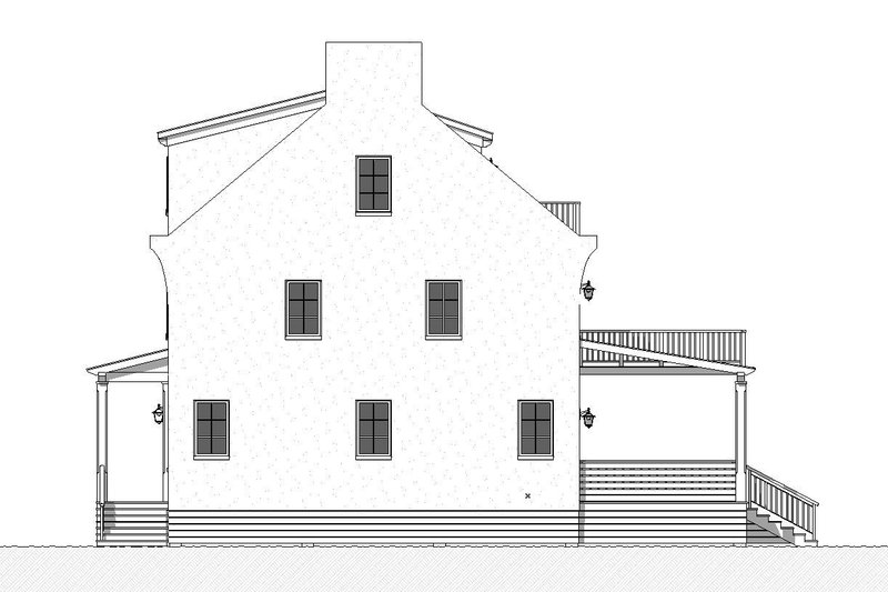 House Blueprint - Exterior - Other Elevation for Beach House Plan #901-147 - 7 bed, 4.5 bath