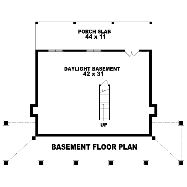 Country Floor Plan - Lower Floor Plan #81-385