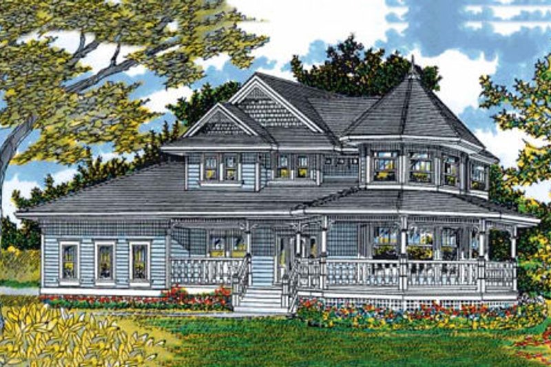 Victorian Style House Plan - 4 Beds 2.5 Baths 2693 Sq/Ft Plan #47-427