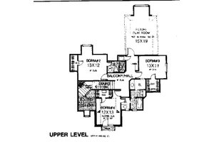 Floor Plan - Upper Floor for Traditional House Plan #310-739 - 4 bed, 3.5 bath