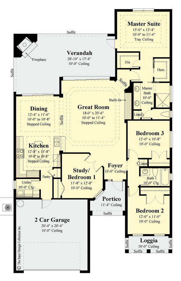 Craftsman Floor Plan - Main Floor Plan #930-503