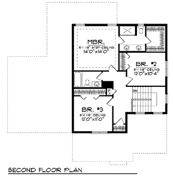 Home Plan - Craftsman Floor Plan - Upper Floor Plan #70-908