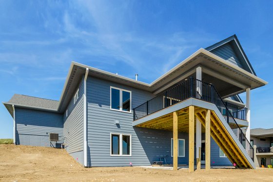 Exterior - Rear Elevation 2 for Ranch House Plan #70-1484 - 2 bed, 2 bath