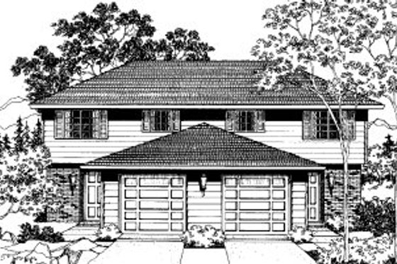 Exterior - Front Elevation for Modern House Plan #303-197 - 3 bed, 1.5 bath