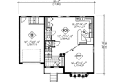 Country Style House Plan - 3 Beds 1.5 Baths 1500 Sq/Ft Plan #25-2023 