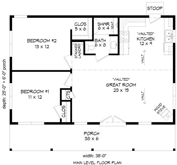 Craftsman Floor Plan - Main Floor Plan #932-997