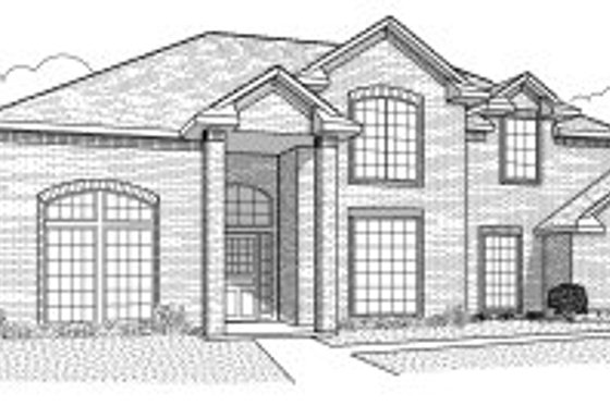 Exterior - Front Elevation for Traditional House Plan #65-359 - 4 bed, 3 bath