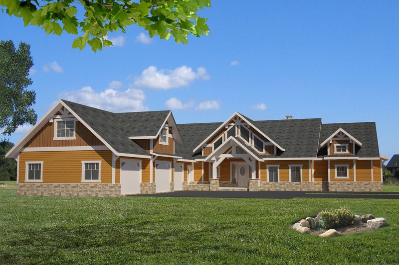 Dream House Plan - Craftsman Exterior - Front Elevation Plan #117-618