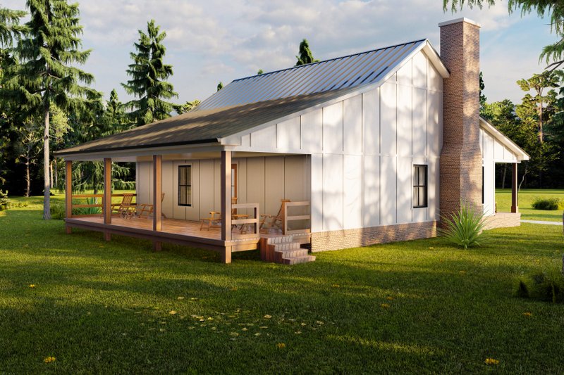 House Plan Design - Exterior - Rear Elevation for Farmhouse House Plan #1117-13 - 2 bed, 2.5 bath