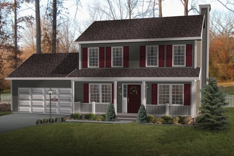 Home Plan - Farmhouse Exterior - Front Elevation Plan #22-202