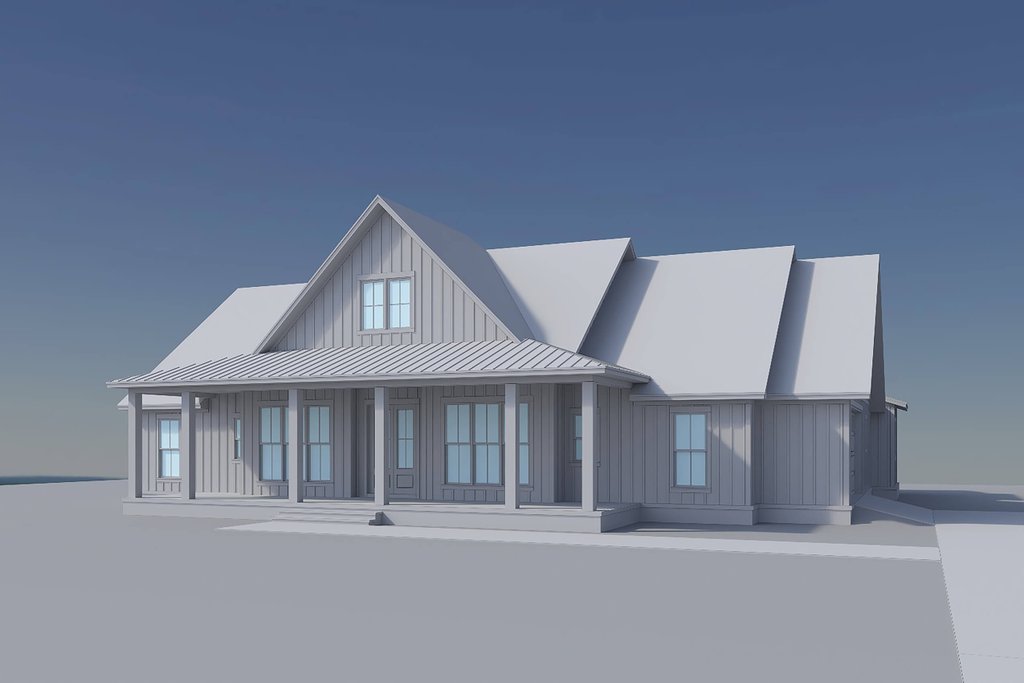 Exterior - Front Elevation 17 for Farmhouse House Plan #430-439 - 4 bed, 2.5 bath