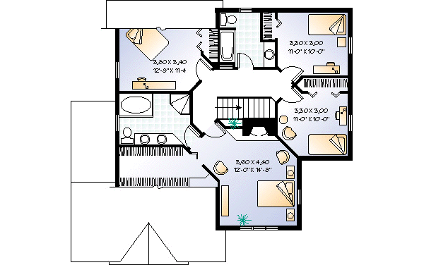 Dream House Plan - Farmhouse Floor Plan - Upper Floor Plan #23-2008