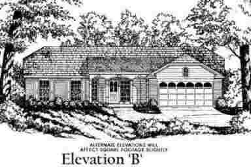 House Design - Exterior - Other Elevation for Ranch House Plan #40-252 - 4 bed, 2 bath