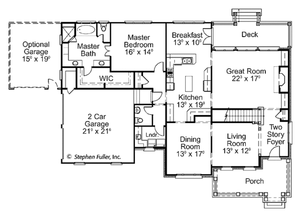 House Plan Design - Colonial Floor Plan - Main Floor Plan #429-400