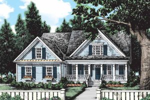 Exterior - Front Elevation 3 for Country House Plan #927-127 - 3 bed, 2.5 bath