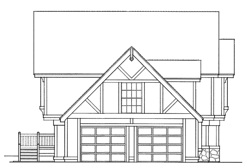 Architectural House Design - Tudor Exterior - Other Elevation Plan #1037-37