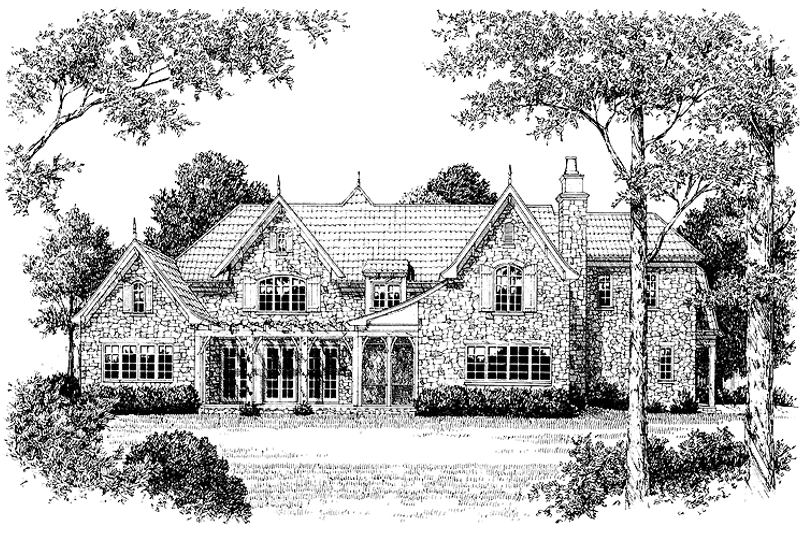 Home Plan - Exterior - Rear Elevation for Country House Plan #453-369 - 2 bed, 2.5 bath