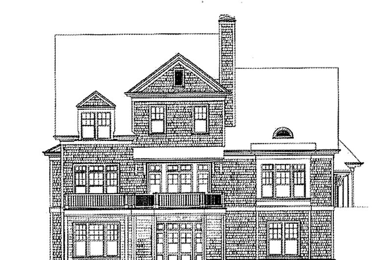 Dream House Plan - Exterior - Rear Elevation for Colonial House Plan #429-354 - 3 bed, 3.5 bath