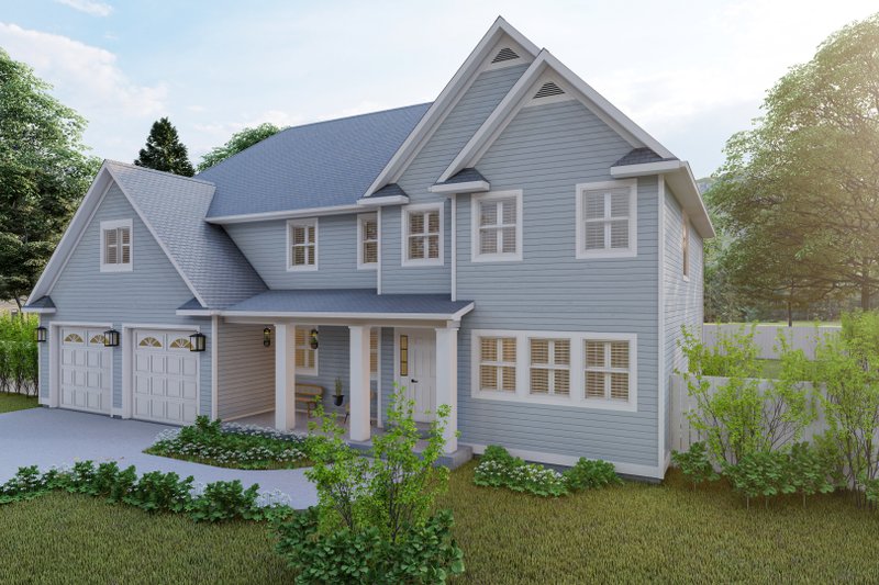 Architectural House Design - Exterior - Front Elevation 3 for Farmhouse House Plan #1060-178 - 4 bed, 2.5 bath