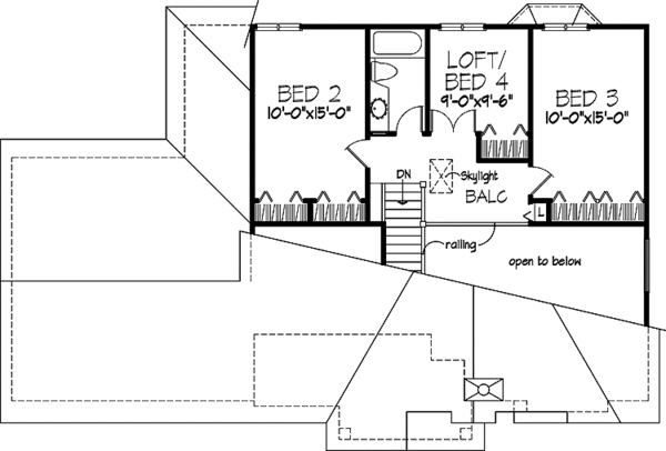 Dream House Plan - Country Floor Plan - Upper Floor Plan #320-1124