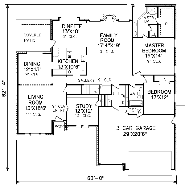 Traditional Floor Plan - Main Floor Plan #65-106