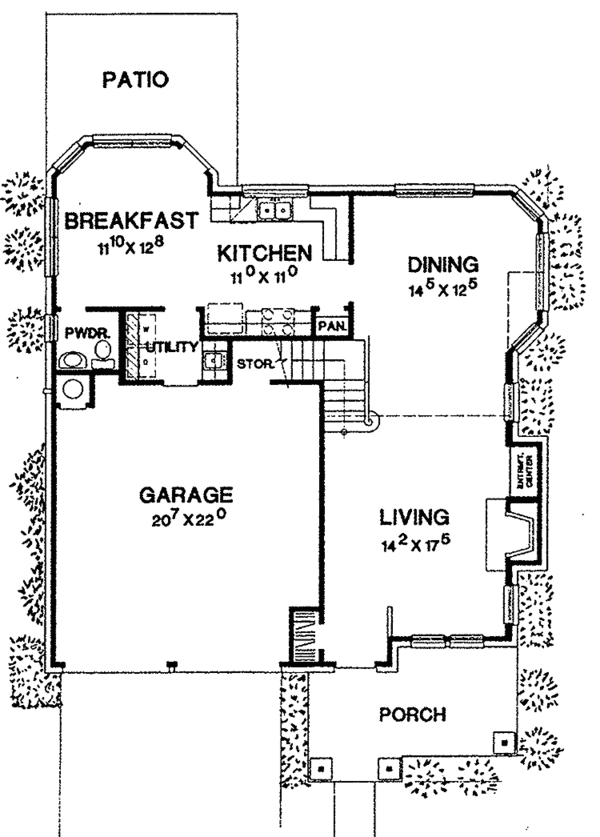 House Plan Design - Contemporary Floor Plan - Main Floor Plan #472-237