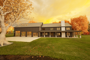 Barndominium Exterior - Front Elevation Plan #1116-16