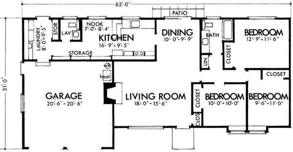 Home Plan - Prairie Floor Plan - Main Floor Plan #320-1165