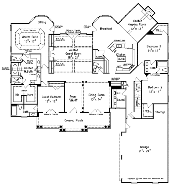 Architectural House Design - Colonial Floor Plan - Main Floor Plan #927-815