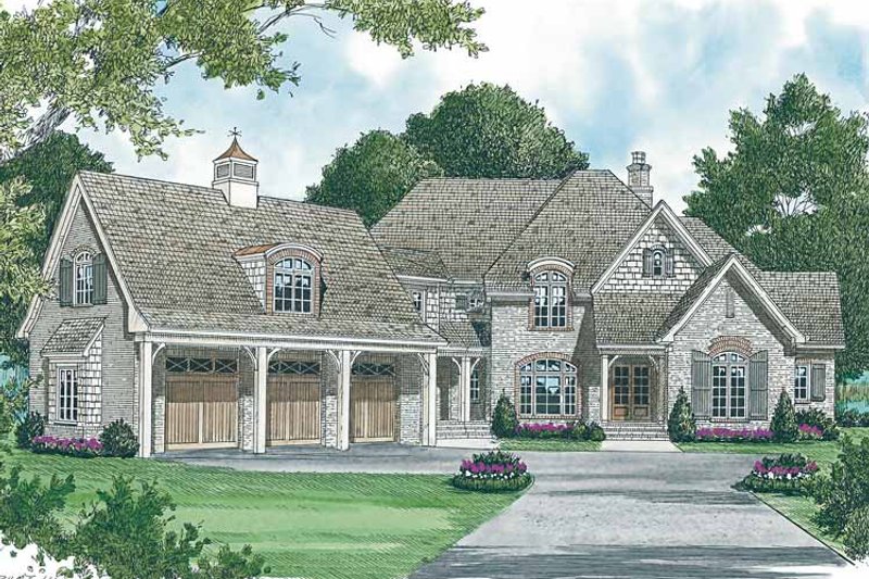 Architectural House Design - Country Exterior - Front Elevation Plan #453-461