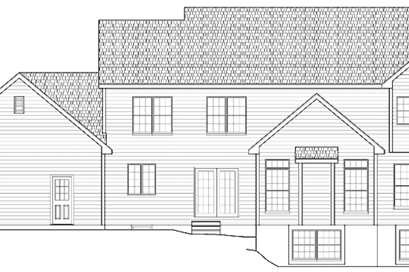 Home Plan - Exterior - Rear Elevation for Classical House Plan #328-362 - 4 bed, 2.5 bath