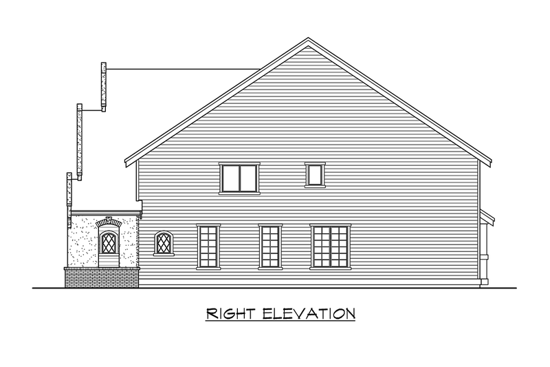 Architectural House Design - Exterior - Other Elevation 3 for European House Plan #132-129 - 4 bed, 3.5 bath