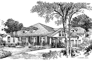 Architectural House Design - Exterior - Front Elevation for Craftsman House Plan #417-657 - 3 bed, 3 bath