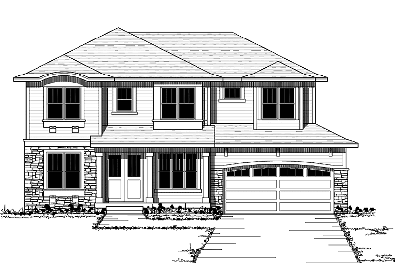 Architectural House Design - European Exterior - Front Elevation Plan #51-656