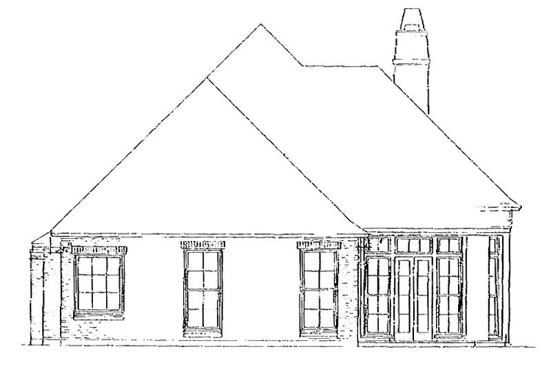 House Plan Design - Exterior - Rear Elevation for Country House Plan #301-155 - 3 bed, 2.5 bath