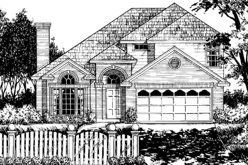 House Plan Design - Mediterranean Exterior - Front Elevation Plan #40-449