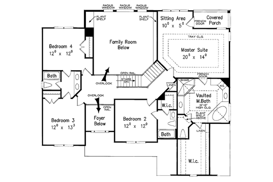 Floor Plan - Upper Floor for Colonial House Plan #927-785 - 5 bed, 4 bath