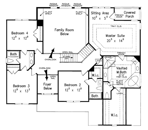 Home Plan - Colonial Floor Plan - Upper Floor Plan #927-785