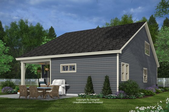 Exterior - Rear Elevation for Craftsman House Plan #51-1498 - 4 bed, 3 bath