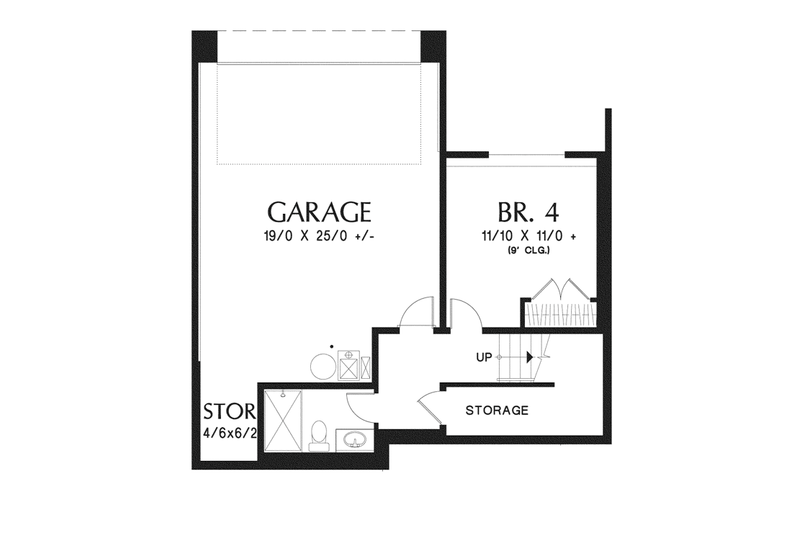 Home Plan - Floor Plan - Lower Floor for Craftsman House Plan #48-911 - 4 bed, 3.5 bath