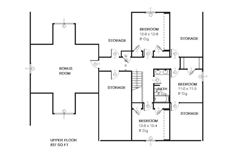 Craftsman Style House Plan - 4 Beds 2.5 Baths 2804 Sq/Ft Plan #901-31 ...