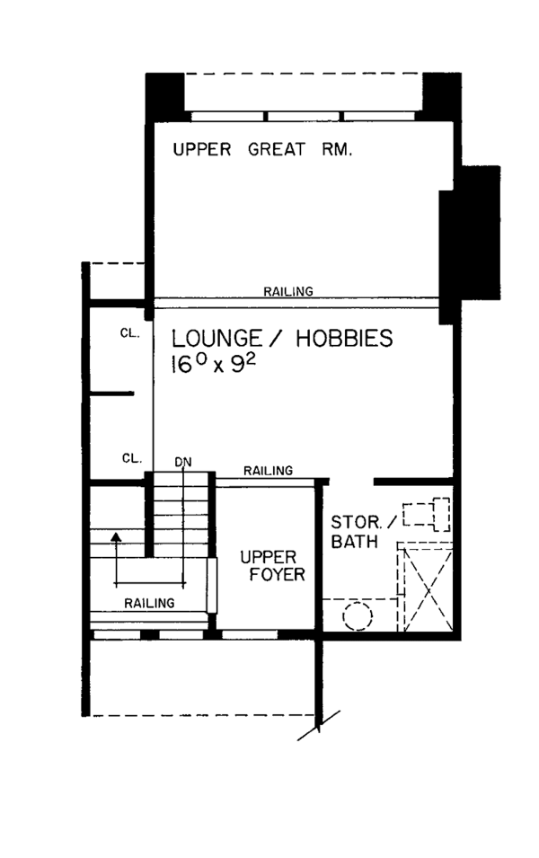 House Blueprint - Contemporary Floor Plan - Upper Floor Plan #72-743