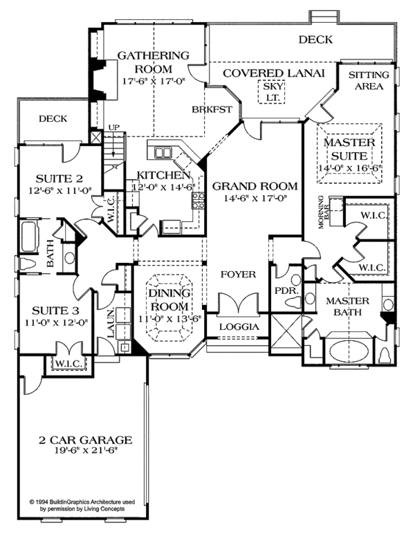 House Plan Design - Mediterranean Floor Plan - Main Floor Plan #453-95