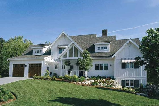 Exterior - Front Elevation for Country House Plan #928-47 - 4 bed, 2.5 bath