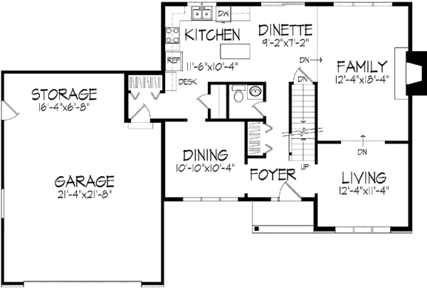 House Plan Design - Contemporary Floor Plan - Main Floor Plan #51-815