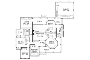 Floor Plan - Main Floor for Country House Plan #929-793 - 4 bed, 2.5 bath