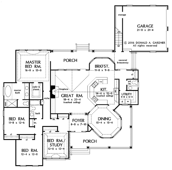Dream House Plan - Country Floor Plan - Main Floor Plan #929-793