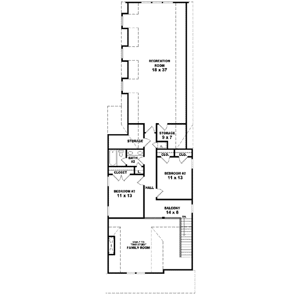 Country Floor Plan - Upper Floor Plan #81-654